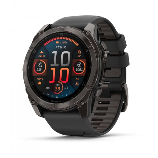 Garmin Fenix 8 AMOLED Titan DLC Schwarz/Carbongrau 51 mm