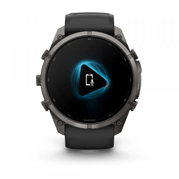 Garmin fēnix 9 Pro – inReach 51 mm Carbongrau DLC-Titan / Schwarz-Kieselgrau