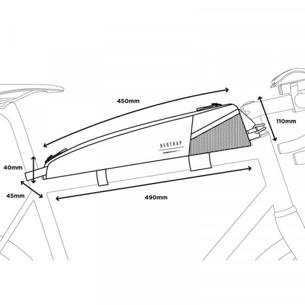 [REFURBISHED] Restrap Race Top Tube Bag Long Rahmentasche