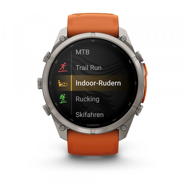 Garmin fēnix 9 Pro – inReach 51 mm Titan / Autumn Orange-Spark Orange