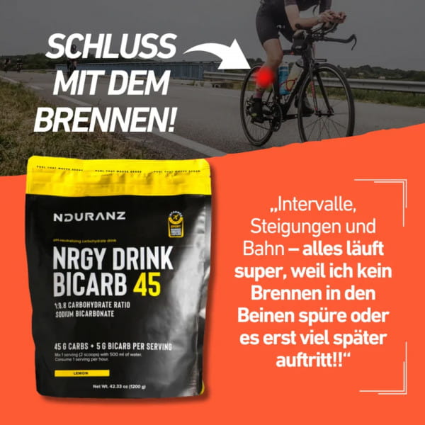 4ENDURANCE Nrgy Drink Bicarb 45 Getränkepulver Lemon 1200 g