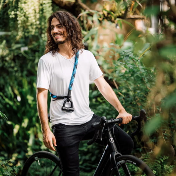 tex-lock eyelet inkl. U/X-lock Fahrradschloss - Morpho Blue