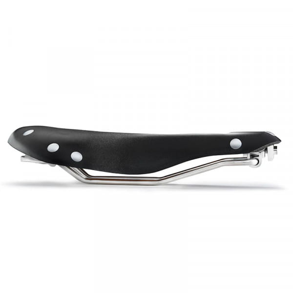[REFURBISHED] Selle Anatomica H2 Leder-Fahrradsattel Schwarz / Silber