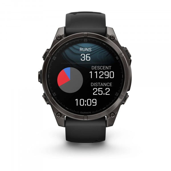 Garmin Fenix 8 AMOLED Titan DLC Schwarz/Carbongrau 47 mm