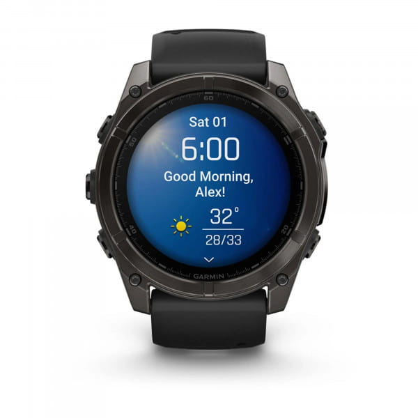 [REFURBISHED] Garmin Fenix 8 AMOLED Titan DLC Schwarz/Carbongrau 51 mm