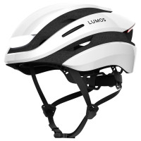 Lumos Ultra MIPS Fahrradhelm Jet White mit Beleuchtung und Blinker - Weiß Gr. M/L