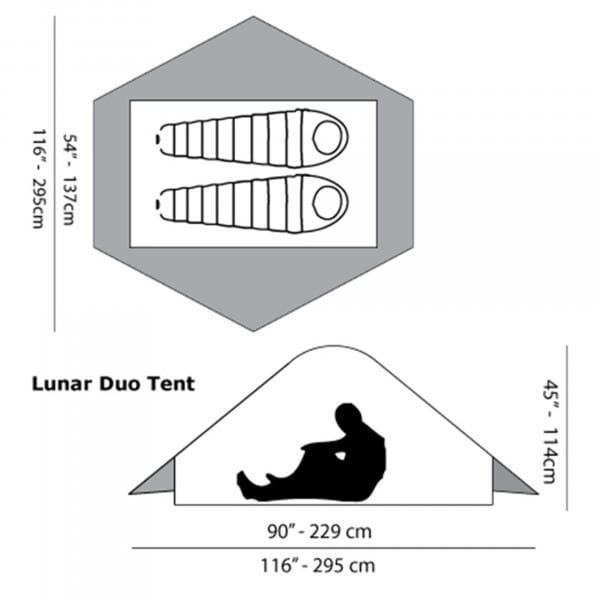 Six Moon Designs Lunar Duo Outfitter 2-Personen-Zelt - Gray (Grau)