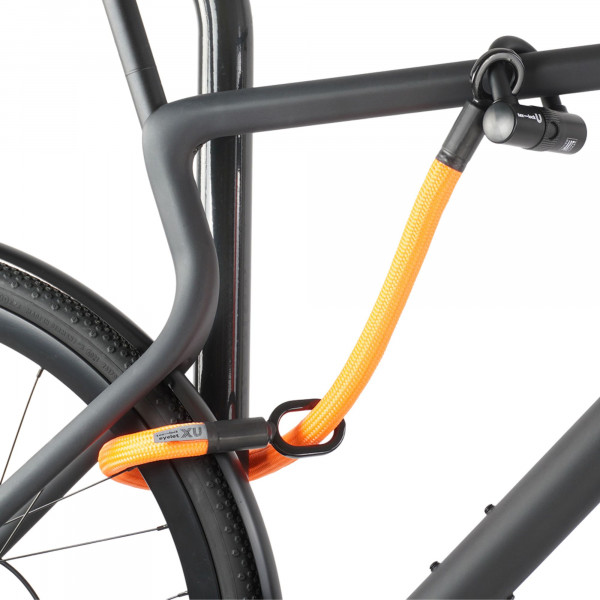 tex-lock eyelet inkl. U/X-lock Fahrradschloss - Acid Orange