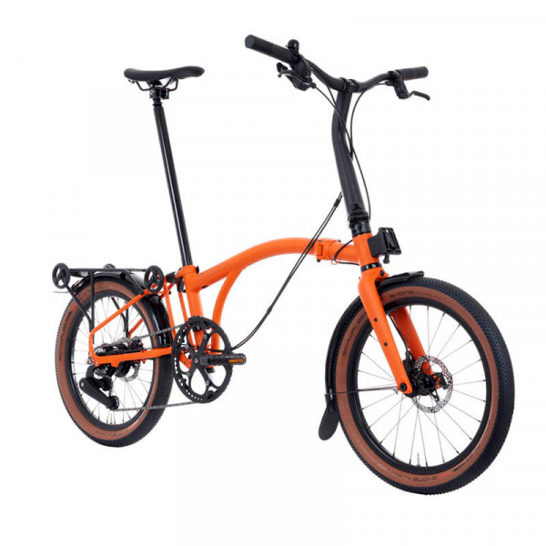 Brompton G Line mit Schutzblechen und Rack - Adventure Orange Größe M