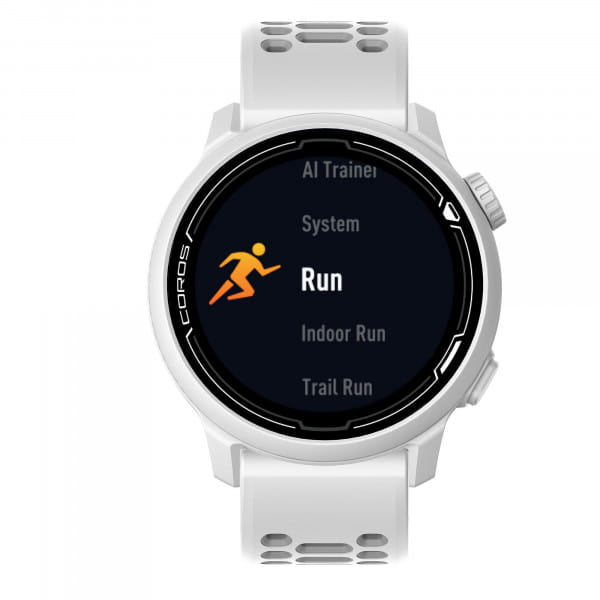 COROS PACE 2 GPS-Sportuhr White mit Silikon-Armband (Weiß)