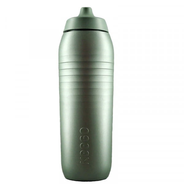 Keego Trinkflasche 750 ml Gravel Green - Sportflasche mit Innenbeschichtung aus Titan (Version 4)