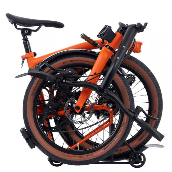 Brompton G Line mit Schutzblechen und Rack - Adventure Orange Größe M