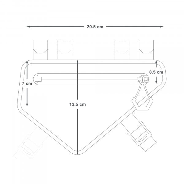 Apidura Racing Frame Pack Rahmentasche 1L