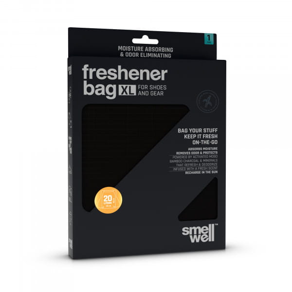 SmellWell Freshener Bag XL Anti-Geruch- und Anti-Feuchtigkeits-Turnbeutel - 20 Liter, Black
