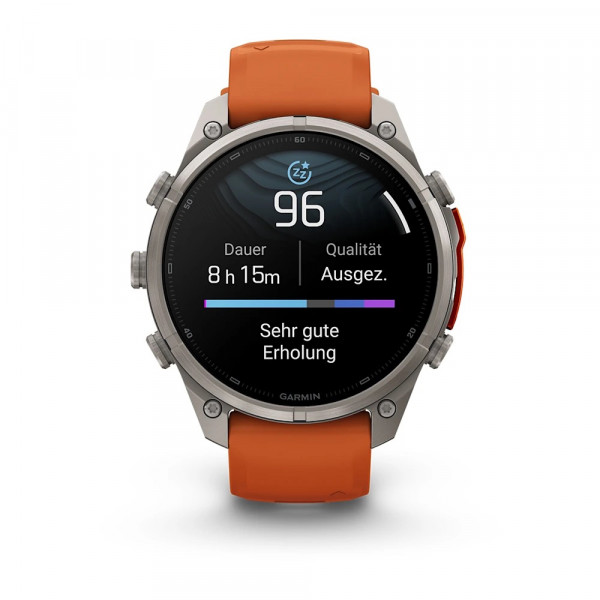 Garmin fēnix 9 Pro – inReach 47 mm Titan / Autumn Orange-Spark Orange