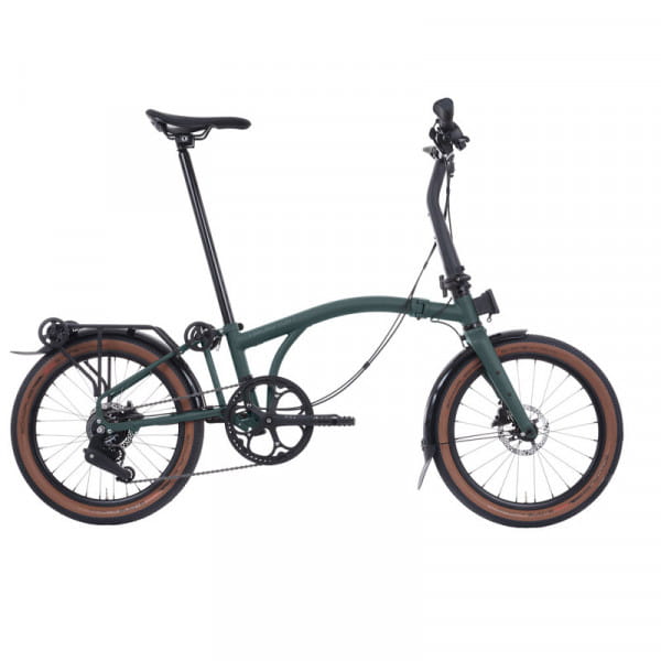 Brompton G Line mit Schutzblechen und Rack - Forest Green Gr. M