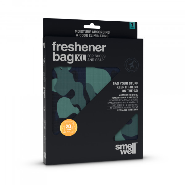 SmellWell Freshener Bag XL Anti-Geruch- und Anti-Feuchtigkeits-Turnbeutel - 20 Liter, Camo