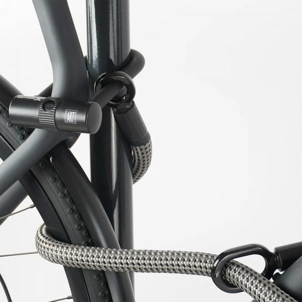 tex-lock eyelet inkl. U/X-lock Fahrradschloss - Electric Grey