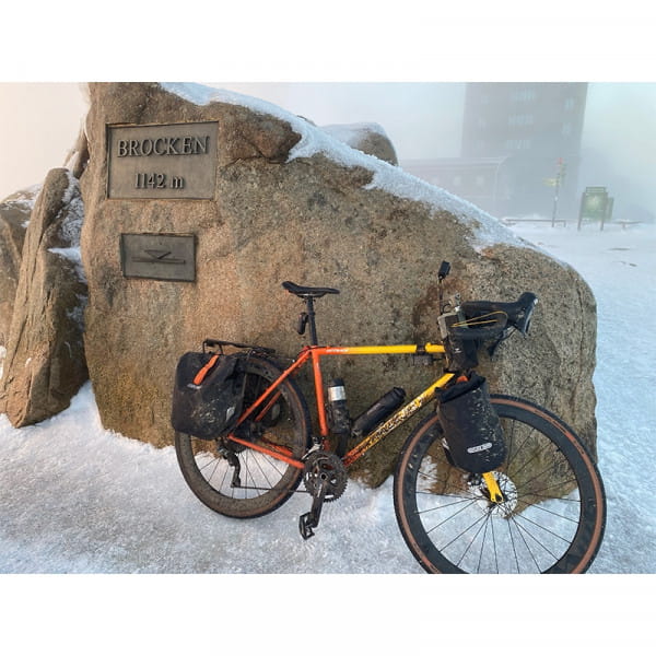 Ritchey Outback v2 Gravel Stahl-Rahmenset mit Carbongabel Sunset Fade Rot / Gelb Gr. XS