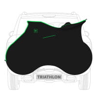 VELOSOCK Transport-Fahrradüberzug Black E Green für Triathlon-Bikes (Durable + Water repellent)