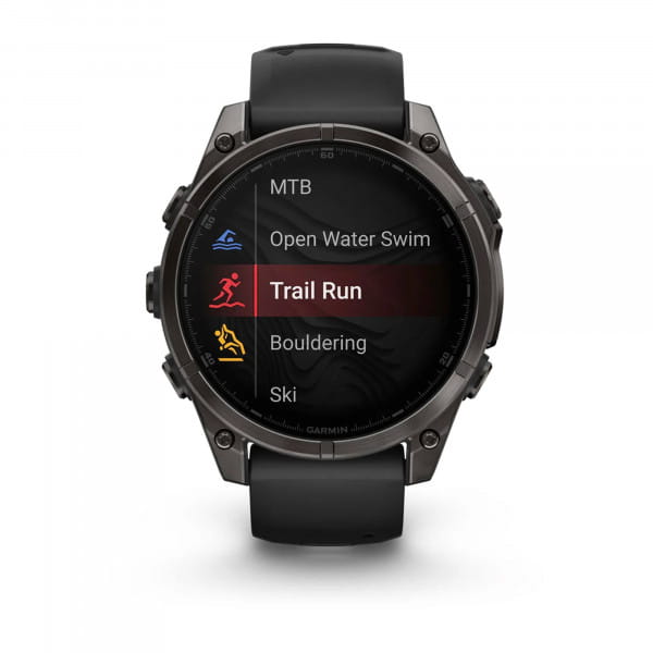 [REFURBISHED] Garmin Fenix 8 AMOLED Titan DLC Schwarz/Carbongrau 47 mm