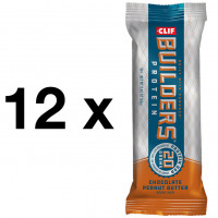 12x Clif Bar Builder's Bar Proteinriegel Chocolate Peanut Butter Schokolade Erdnussbutter im praktis
