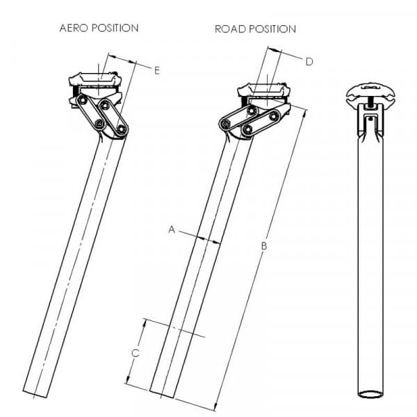 [REFURBISHED] Redshift Sports Dual-Position Seatpost Schwarz / Rot