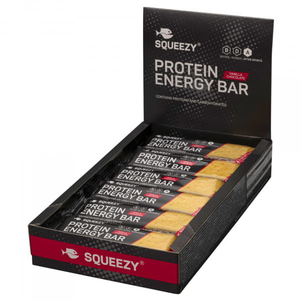 SQUEEZY Protein Energy Bar Vanille Box Proteinriegel Vanille (12 x 50 g)