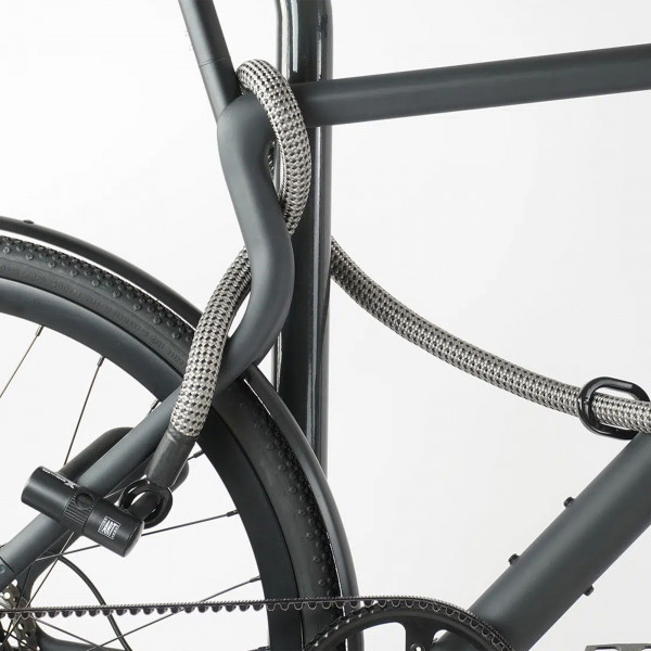 tex-lock eyelet inkl. U/X-lock Fahrradschloss - Electric Grey