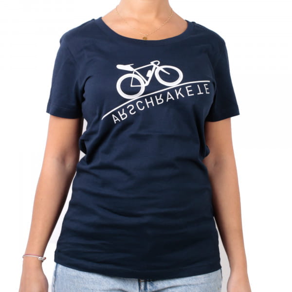 Enjoyyourbike Arschrakete Freizeitshirt aus Bio-Baumwolle - Dunkelblau, Frauen