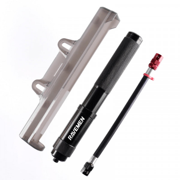 Ravemen Mini-Fahrradpumpe bis 260 PSI/18 Bar, Rahmenhalterung MP01