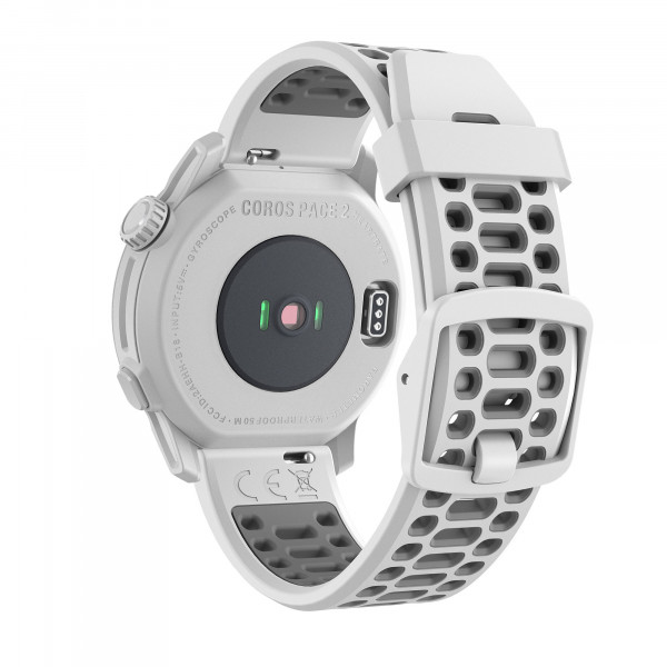[REFURBISHED] Coros PACE 2 GPS-Sportuhr White mit Silikon-Armband (Weiß)