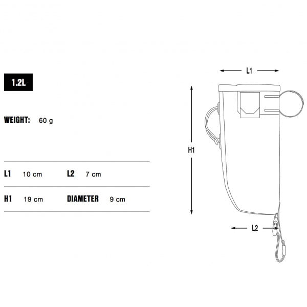 [REFURBISHED] Apidura Backcountry Food Pouch (1,2 L) - Lenkertasche