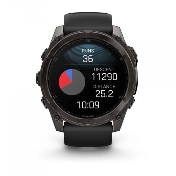 [REFURBISHED] Garmin Fenix 8 AMOLED Titan DLC Schwarz/Carbongrau 51 mm