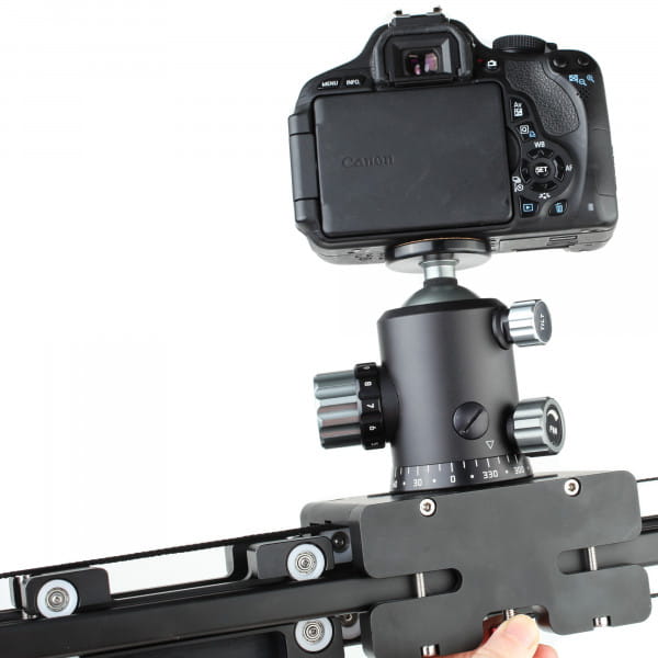 Quenox Ausleger-Videoschiene mit Doppel-Gleitweg (bis zu 74 cm) - z.B. für DSLR- und DSLM-Kameras