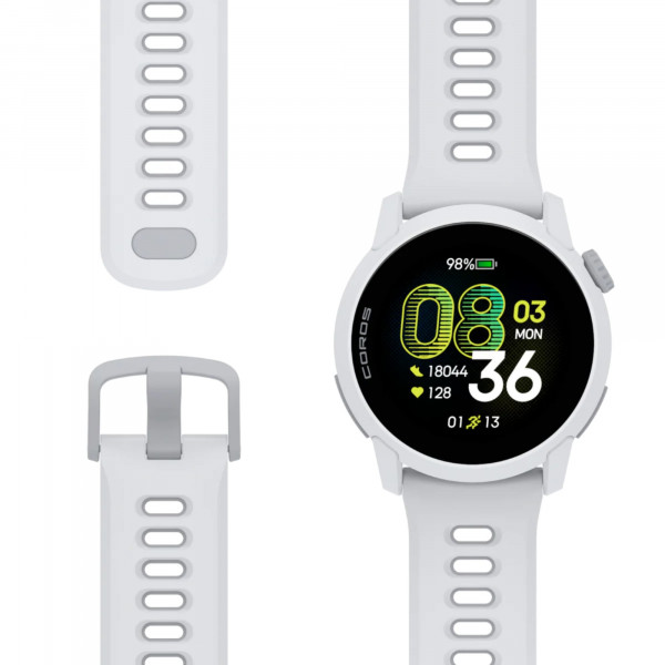 [REFURBISHED] COROS PACE 4 GPS-Sportuhr mit Silikon-Armband - White (Weiß)