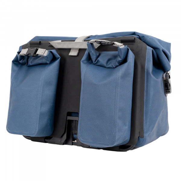 Brompton Borough WP Roll-Top Large Tasche mit Lenkerbefestigung - Navy/Grey - 23 Liter