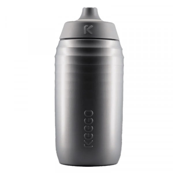 Keego Trinkflasche 500 ml Silver Stardust - Sportflasche mit Innenbeschichtung aus Titan