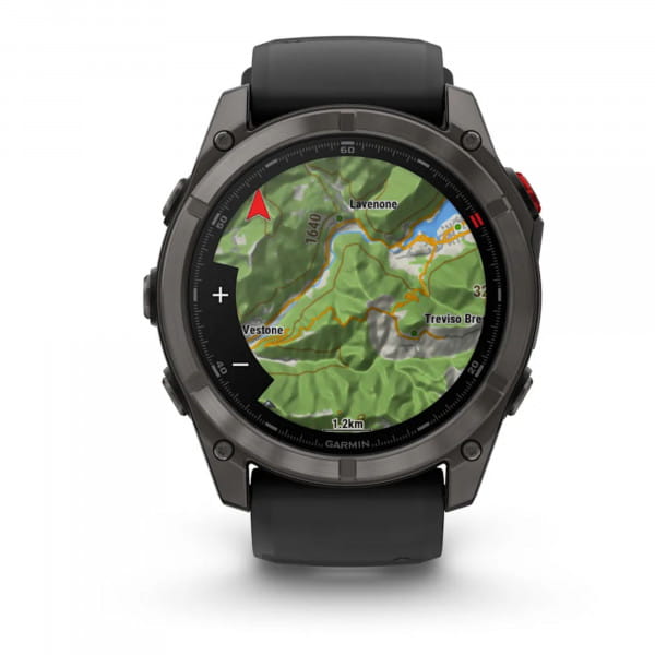 Garmin Fenix 8 Pro AMOLED Schwarz/Titan Carbongrau DLC Titan - 51 mm