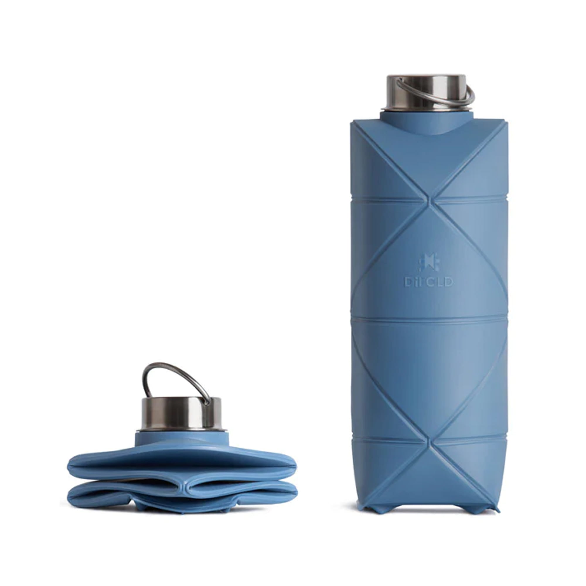 Faltbare Trinkflasche als Werbeträger in Trikot Form - Farbe: blau
