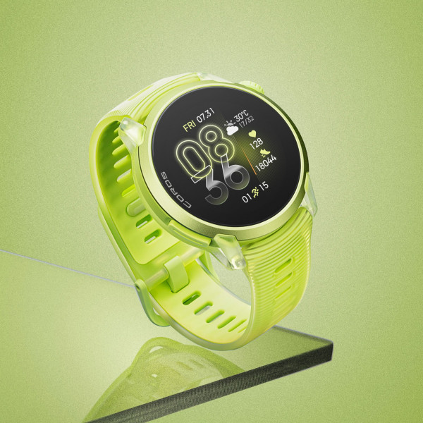 COROS PACE 4 GPS-Sportuhr Premiumversion mit Aluminiumgehäuse & Silikon-Armband - Neon Yellow