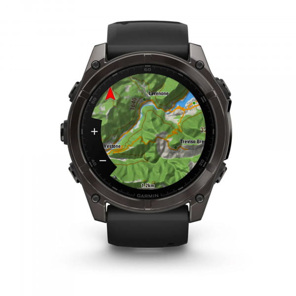 Garmin Fenix 8 AMOLED Titan DLC Schwarz/Carbongrau 51 mm