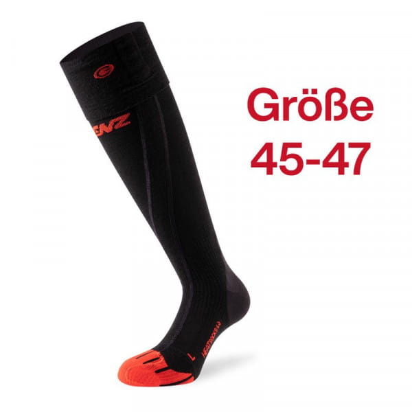 Lenz Heat Sock 6.1 Gr. 45-47 beheizbare Kompressions-Merino-Socken mit Toe Cap (Zehenkappe)