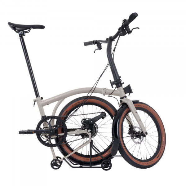 Brompton G Line mit Schutzblechen und Rack - Traildust White Gr. M