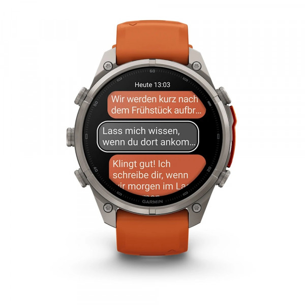 Garmin fēnix 9 Pro – inReach 47 mm Titan / Autumn Orange-Spark Orange