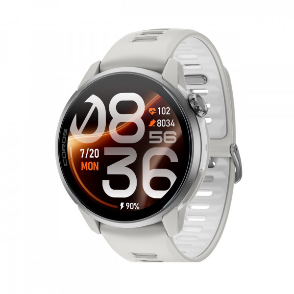 COROS PACE 4 Pro GPS-Multisportuhr mit Silikonarmband - Weiß