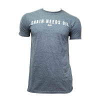 Cycling People T-Shirt Chain Needs Oil Grau
