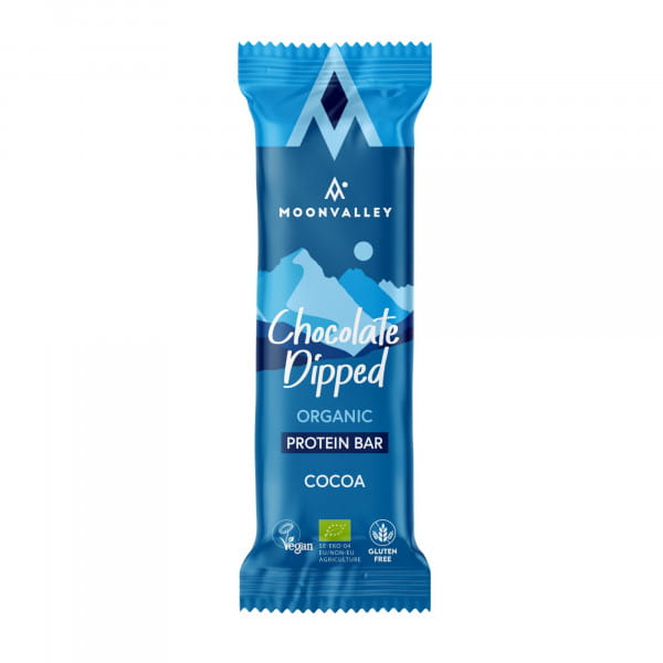 Moonvalley Organic Protein Bar Chocolate-Dipped - Cocoa Box (12 x 50 g)