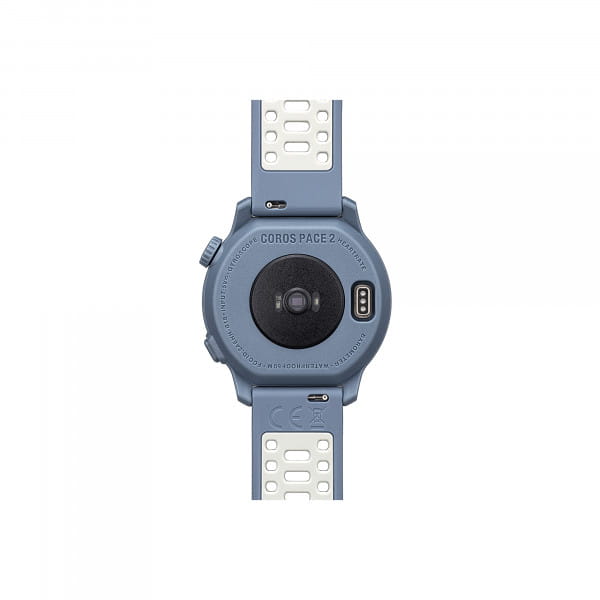 Coros PACE 2 GPS-Sportuhr Blue Steel mit Silikon-Armband (Hellblau)