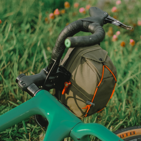 Route Werks The Handlebar Bag - Olive - mit Bike Mount 31,8 mm